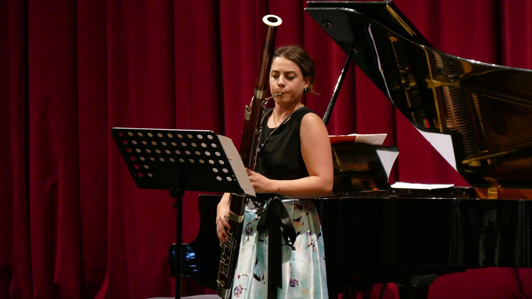 On stage with piano